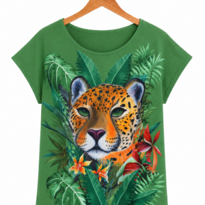 Blusa Jaguareté – Arte Exclusivo de Viviana López